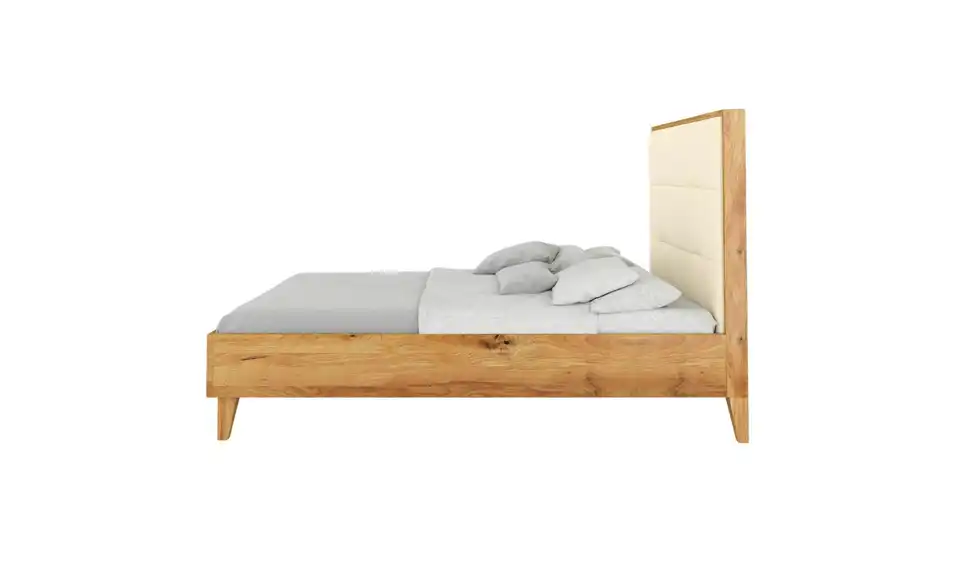 Massivholzbett Frida Eiche, Profilansicht