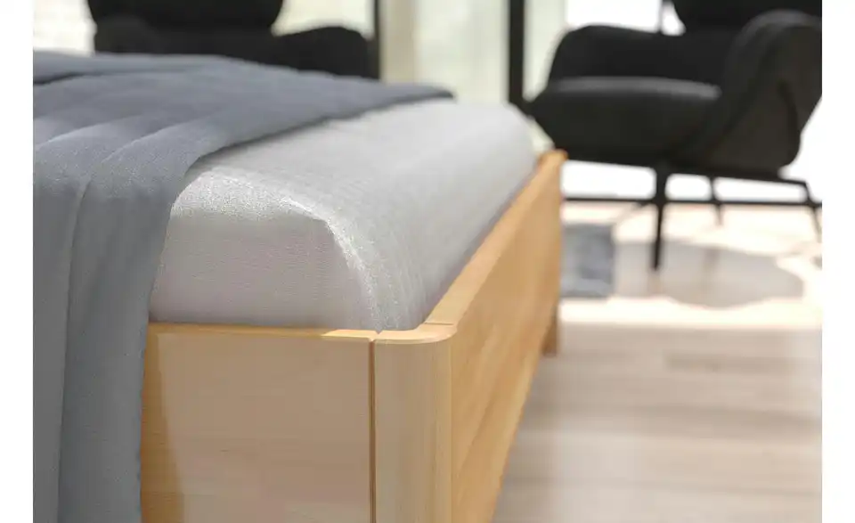 Massivholzbett Buche 140x200, Detailansicht