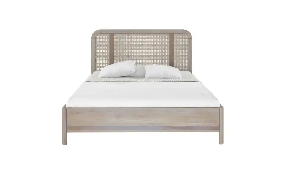Massivholzbett Harmark Eiche Bianco, Frontansicht