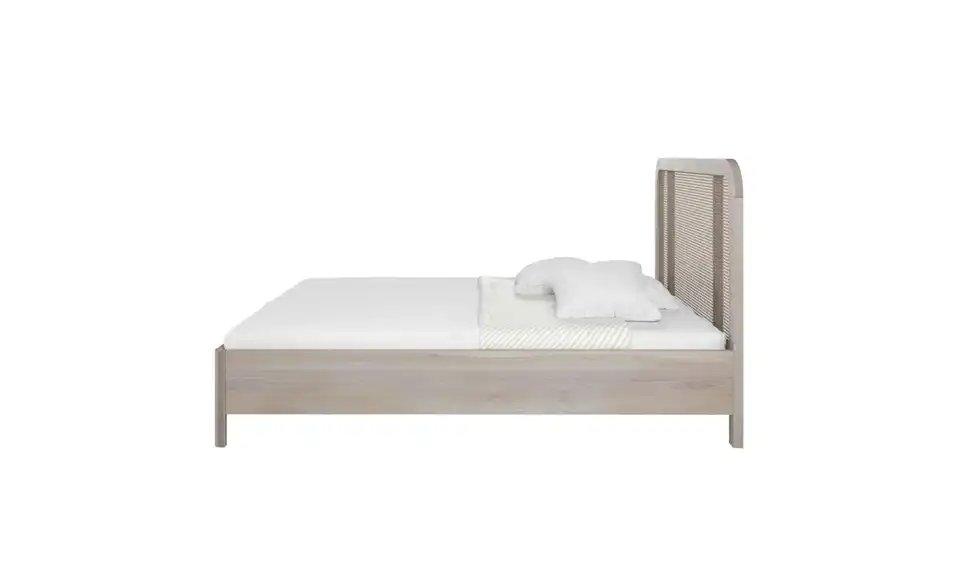 Massivholzbett Harmark Eiche Bianco, Profilansicht