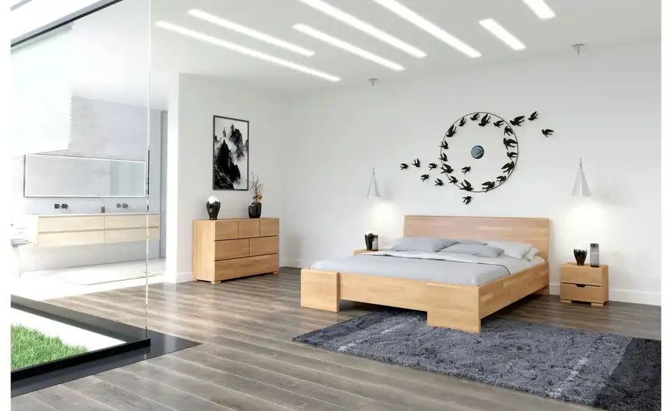 Massivholzbett Hessler Buche, in Wohnsituation