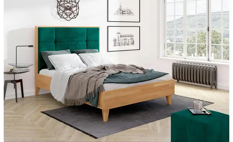 Massivholzbett Frida Buche, in Wohnsituation