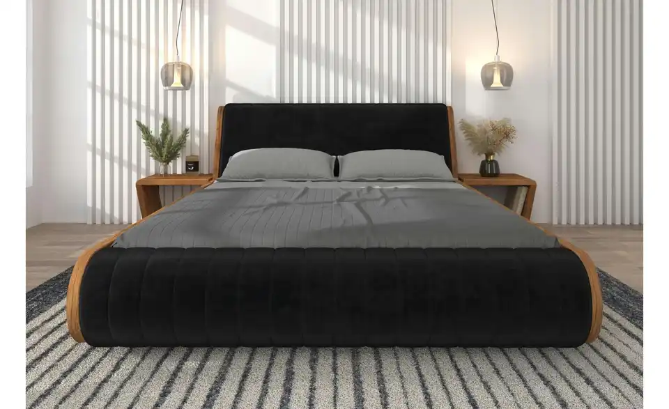 Massivholzbett Harald Eiche, in Wohnsituation