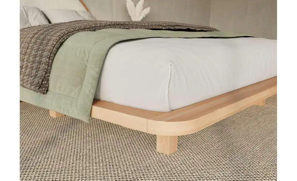 Massivholzbett Momoko Buche, Detailansicht