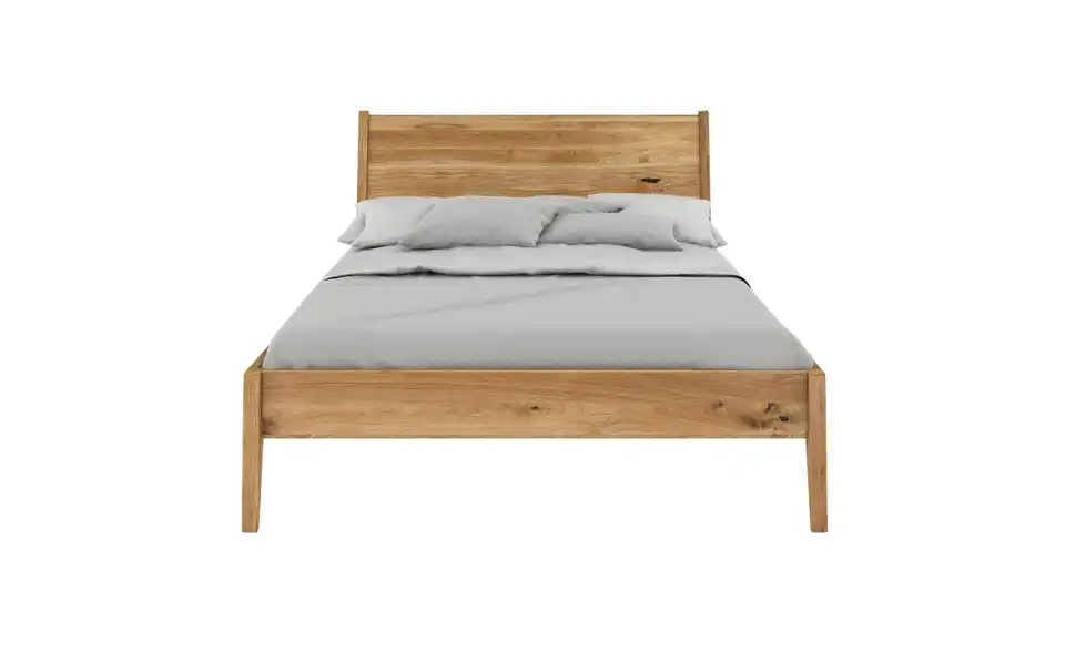 Massivholzbett Eiche 160x200, Frontansicht