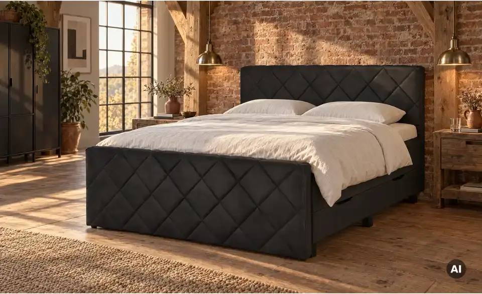 Boxspringbett Shropshire, in Wohnsituation