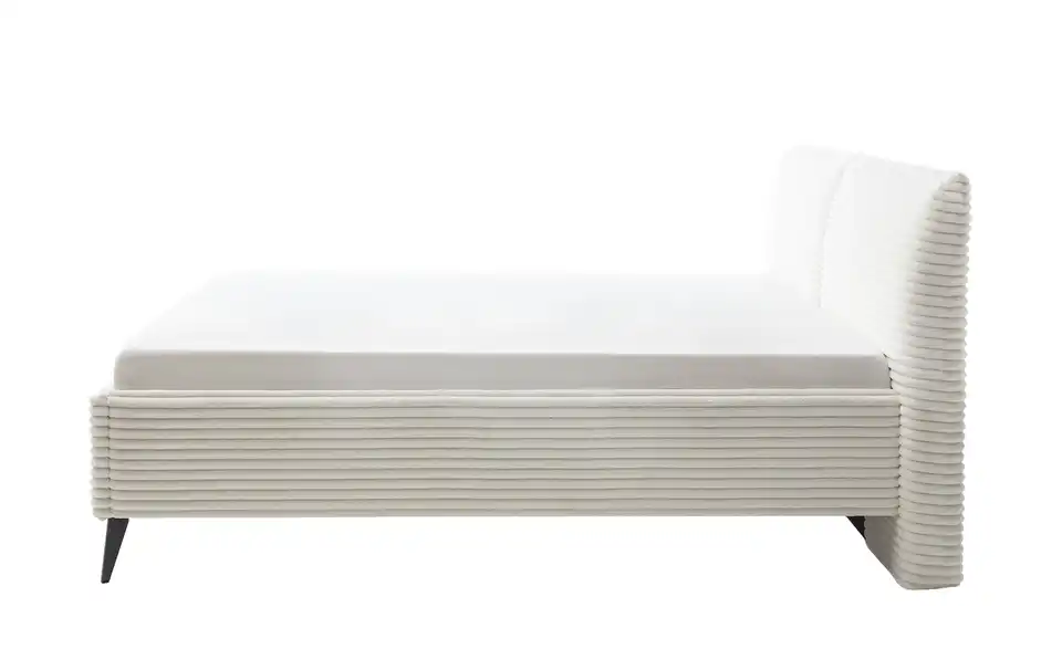 Polsterbettgestell Matera flauschiger Mega-Cord Bezug, Profilansicht