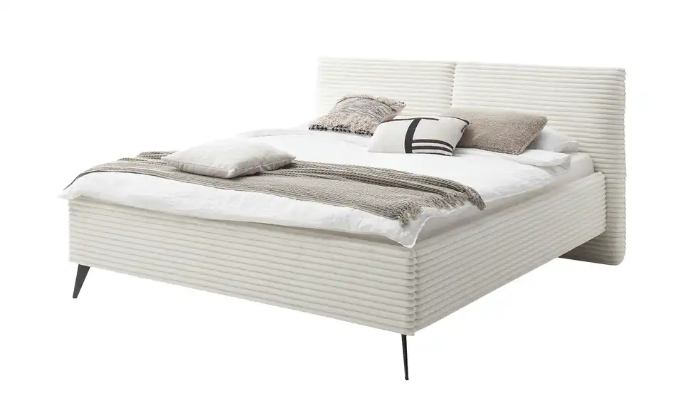 Polsterbettgestell Matera flauschiger Mega-Cord Bezug, Perspektive