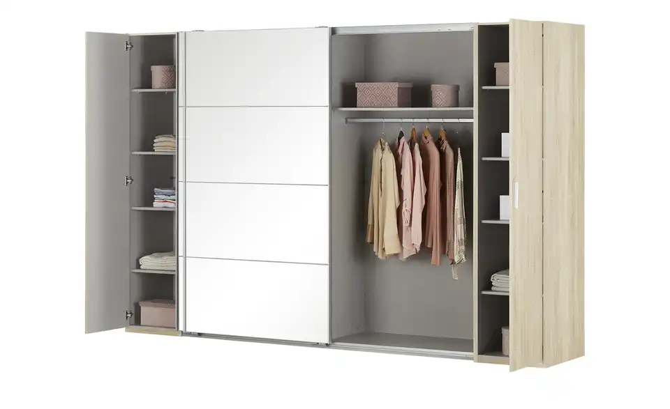 Dreh-/ Schwebetürenschrank Vito, geöffnet