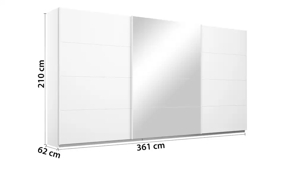 Schwebetürenschrank Coventry, Bemaßung
