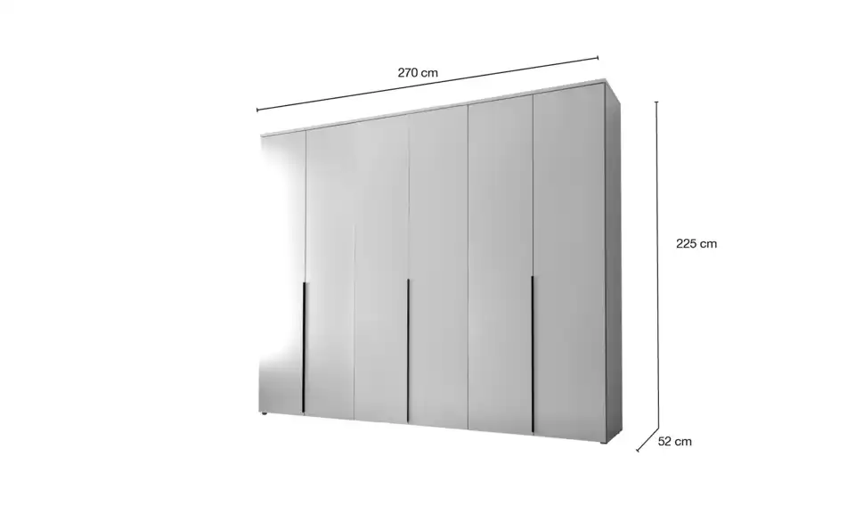 Kleiderschrank Keighley, Bemaßung