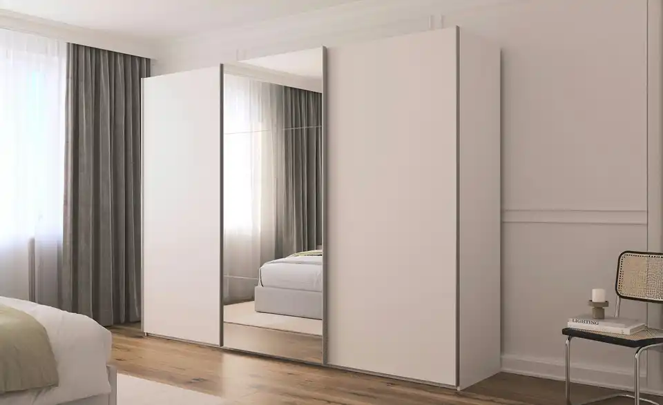 meinSchrank Schwebetürenschrank Regina inklusive Zubehör, in Wohnsituation