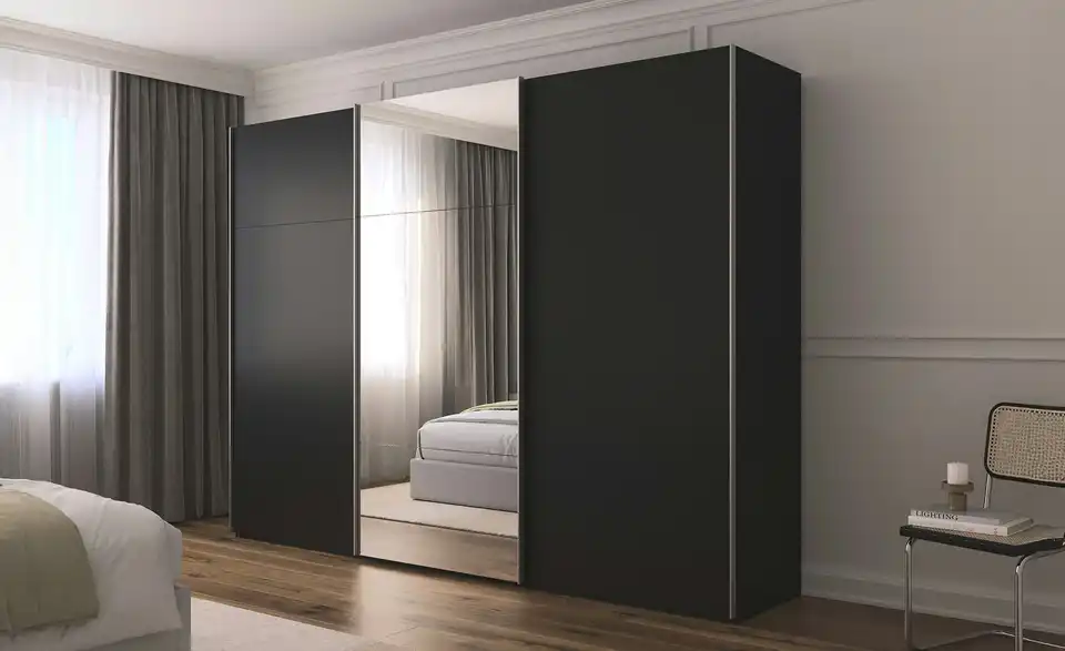 meinSchrank Schwebetürenschrank Regina inklusive Zubehör, in Wohnsituation