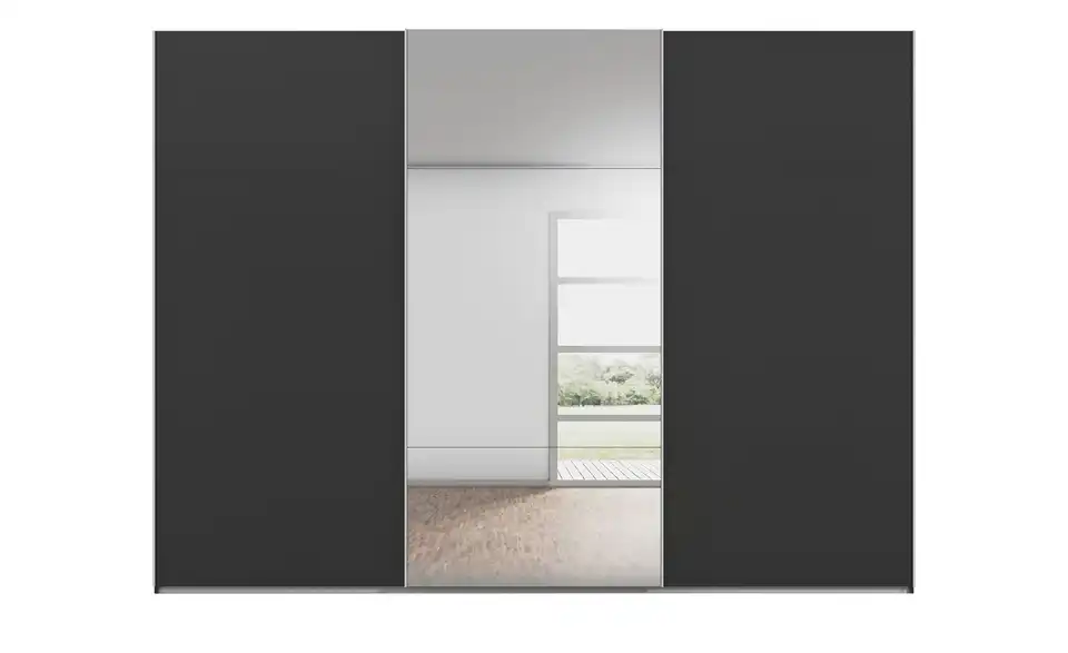 meinSchrank Schwebetürenschrank Regina inklusive Zubehör, Frontansicht