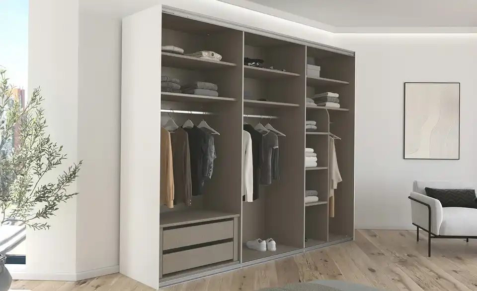 meinSchrank Schwebetürenschrank Regina inklusive Zubehör, in Wohnsituation