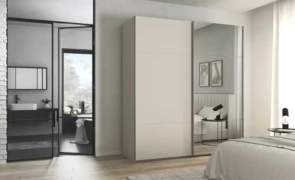meinSchrank Schwebetürenschrank Regina inklusive Zubehör, in Wohnsituation
