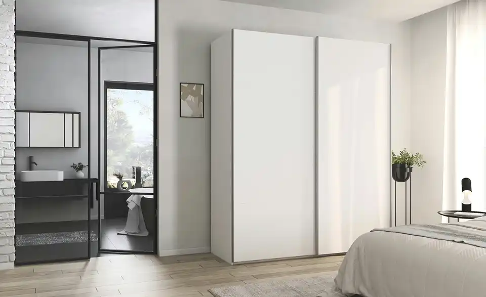 meinSchrank Schwebetürenschrank Regina inklusive Zubehör, in Wohnsituation