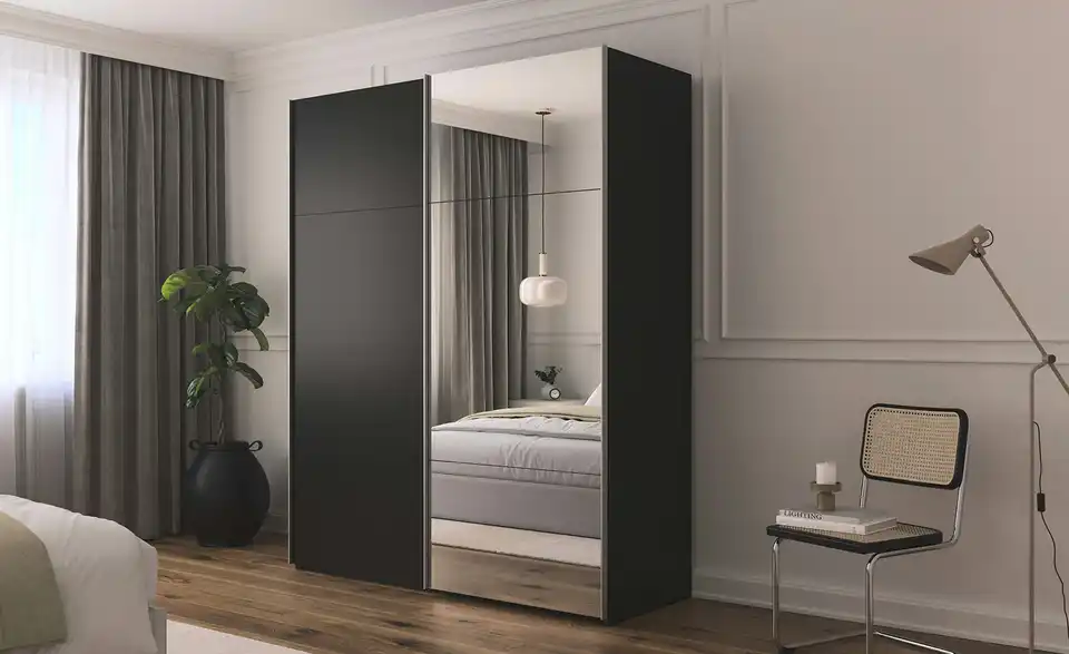 meinSchrank Schwebetürenschrank Regina inklusive Zubehör, in Wohnsituation