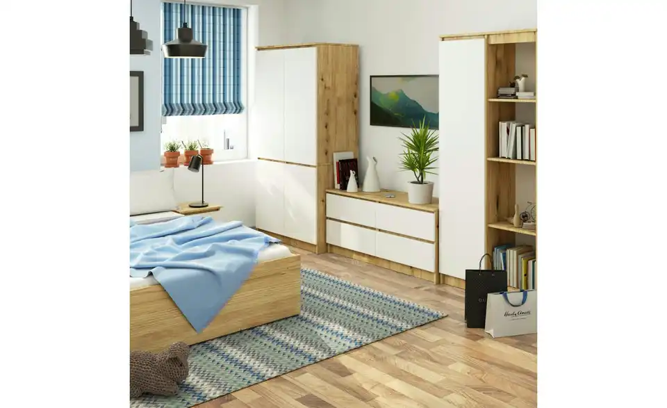 Drehtürenschrank Valentina 90 cm breit, in Wohnsituation