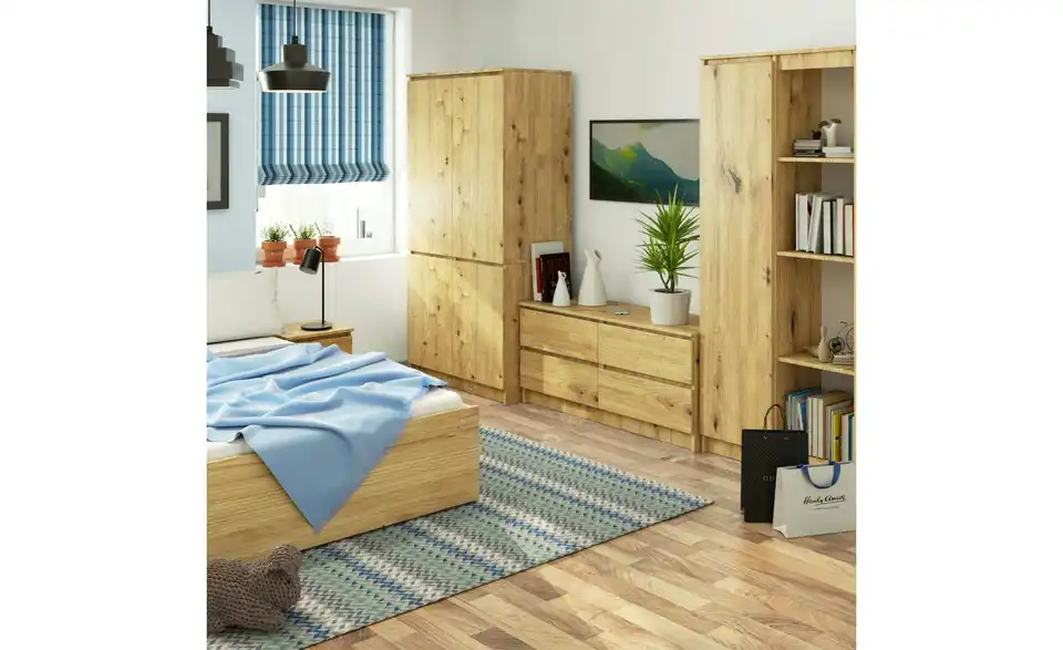 Drehtürenschrank Valentina 90 cm breit, in Wohnsituation