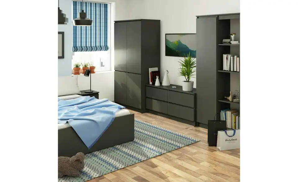 Drehtürenschrank Valentina 90 cm breit, in Wohnsituation