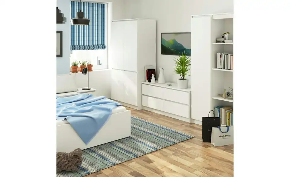 Drehtürenschrank Valentina 90 cm breit, in Wohnsituation