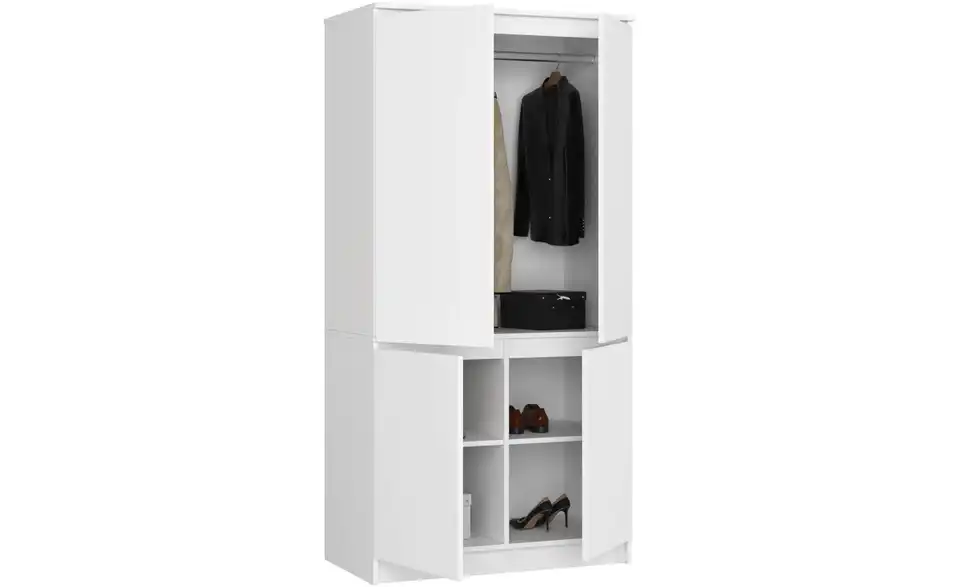 Drehtürenschrank Valentina 90 cm breit, geöffnet