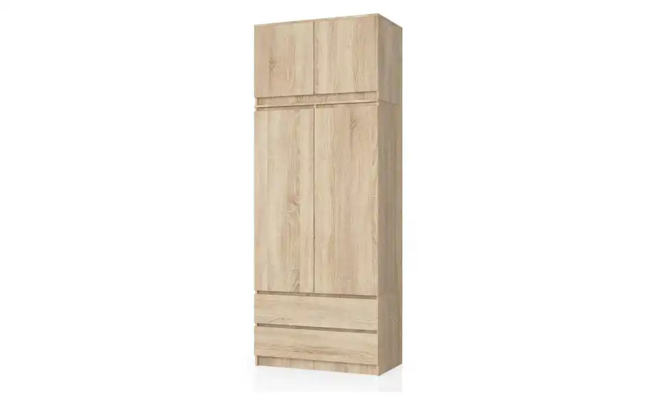 Drehtürenschrank Oda 234 cm hoch, Perspektive