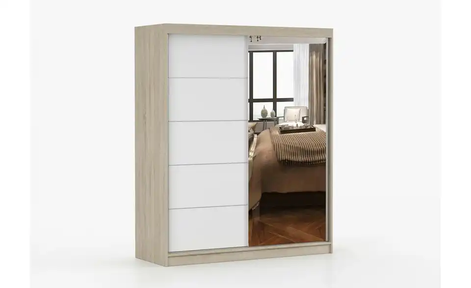 Schwebetürenschrank Bodmin 2-türig, Detailansicht