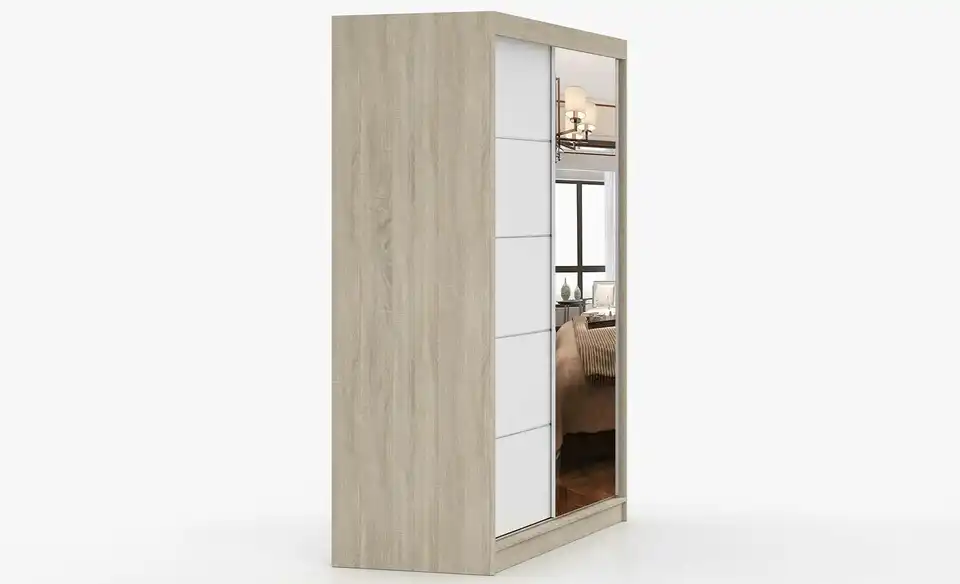 Schwebetürenschrank Bodmin 2-türig, Profilansicht