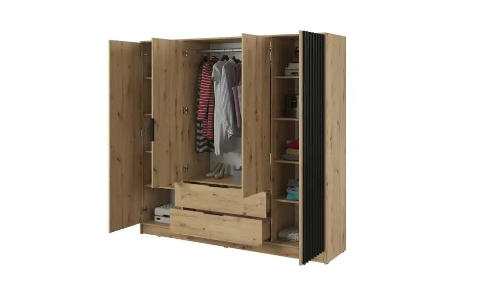 Drehtürenschrank Nelly, geöffnet