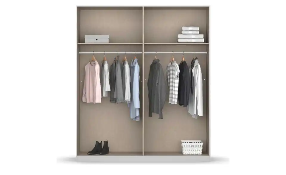 Kleiderschrank Acero mit Spiegel, geöffnet