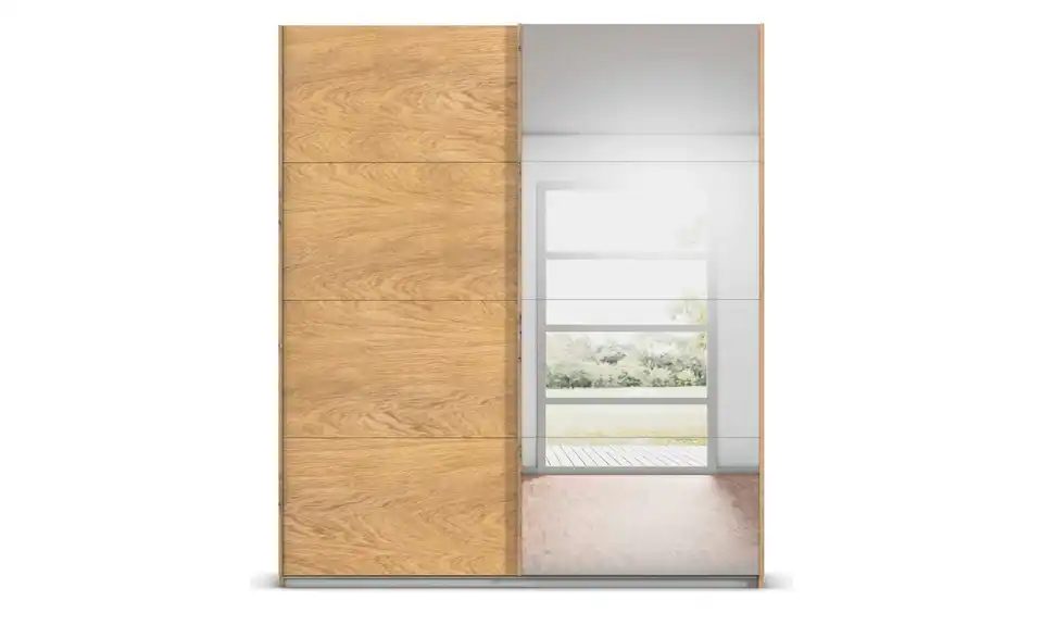 Schwebetürenschrank Malva Extra mit Spiegel, Frontansicht