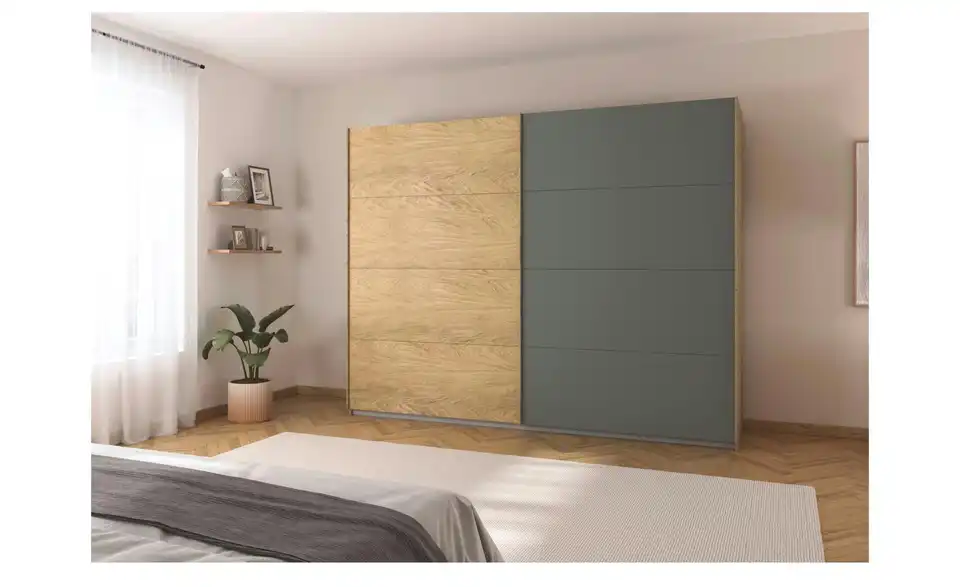 Schwebetürenschrank Malva Extra 2 türig, in Wohnsituation