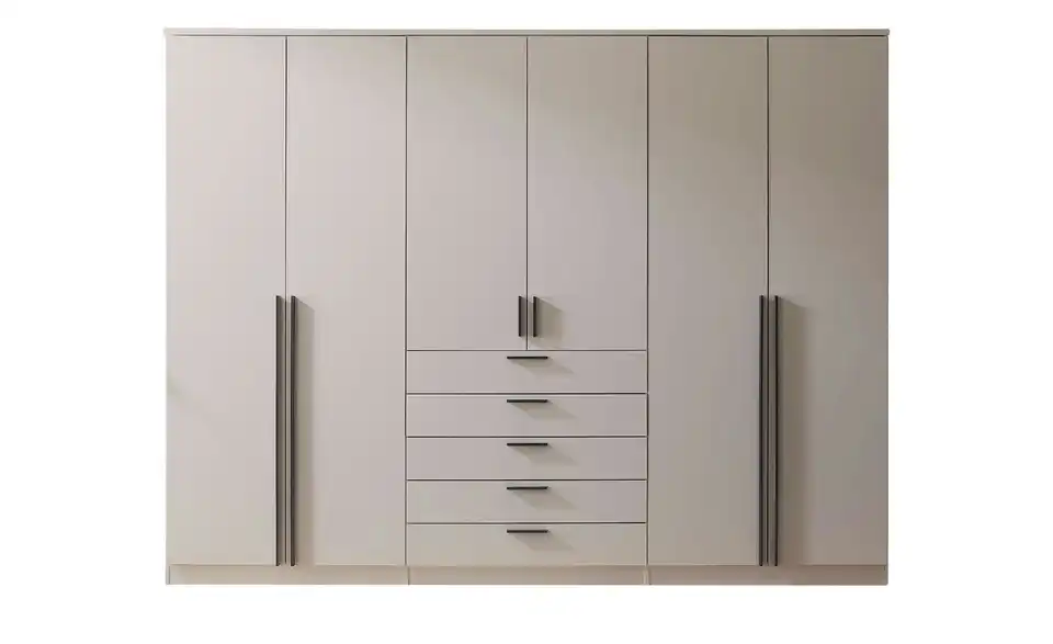 Drehtürenschrank Amesbury 6-türig, Cashmere, mit Einlegeböden, Frontansicht