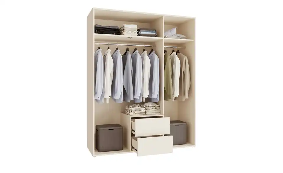 Drehtürenschrank Bolognano, geöffnet