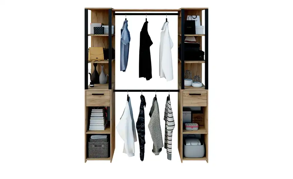Offener Kleiderschrank Kendal, Frontansicht