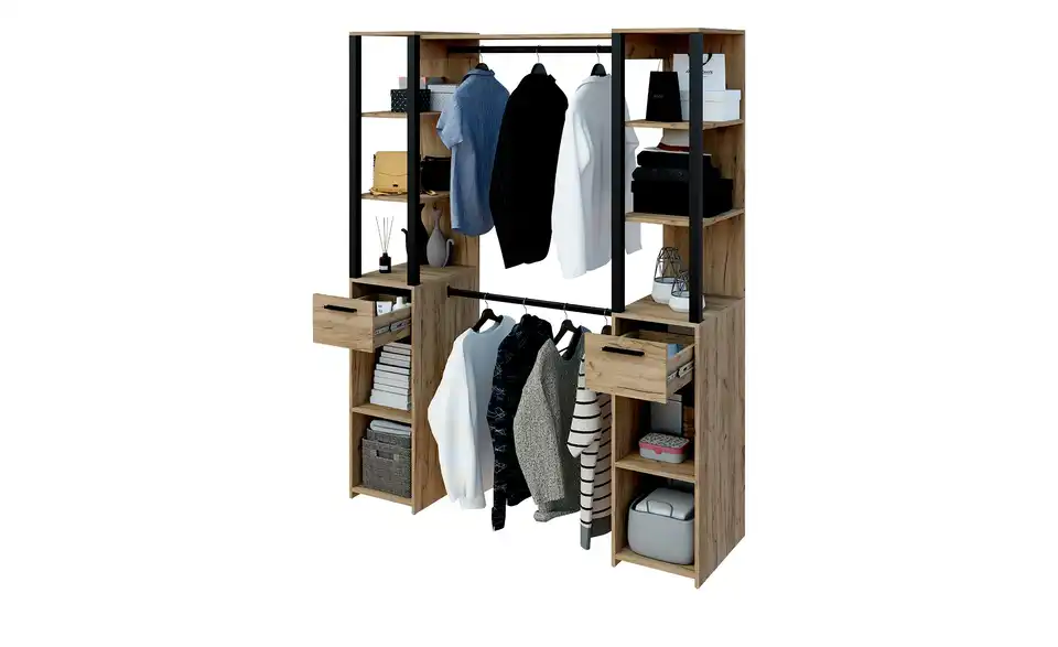 Offener Kleiderschrank Kendal, geöffnet