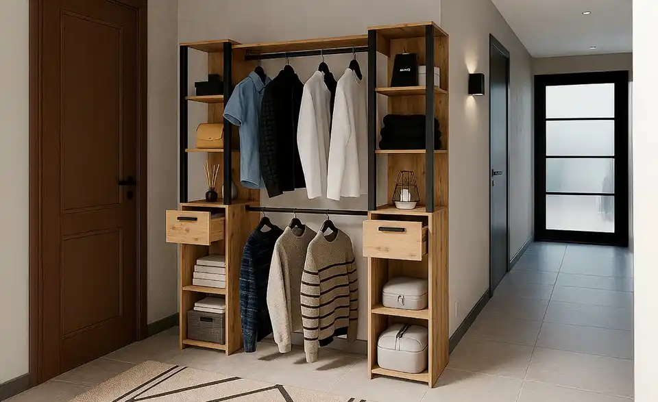 Offener Kleiderschrank Kendal, in Wohnsituation