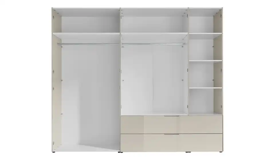 Kleiderschrank 5-türig Vitreo Neo, geöffnet