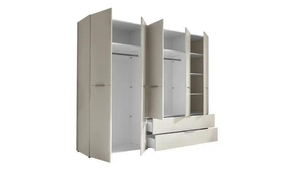 Kleiderschrank 5-türig Vitreo Neo, geöffnet