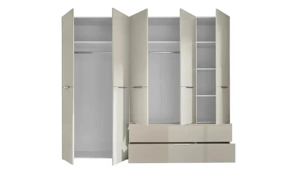 Kleiderschrank 5-türig Vitreo Neo, geöffnet