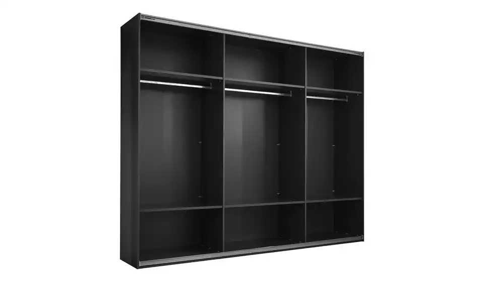 Schwebetürenschrank Minda, geöffnet
