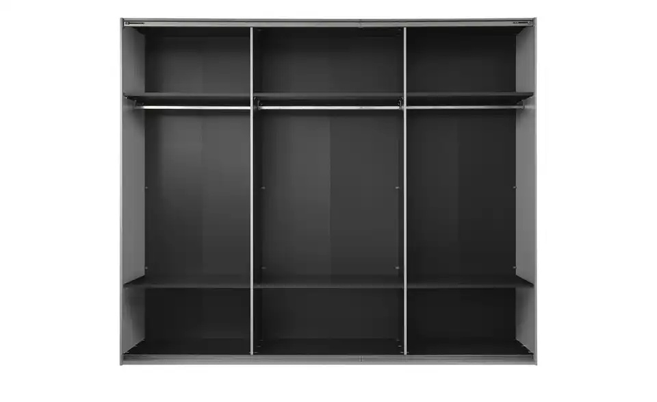 Schwebetürenschrank Minda, geöffnet