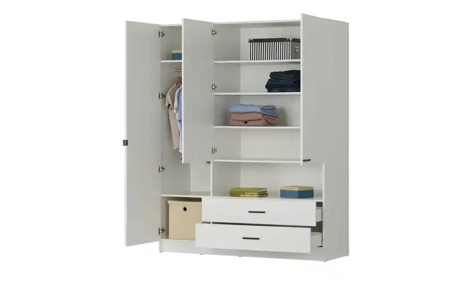 Drehtürenschrank Turyn, geöffnet