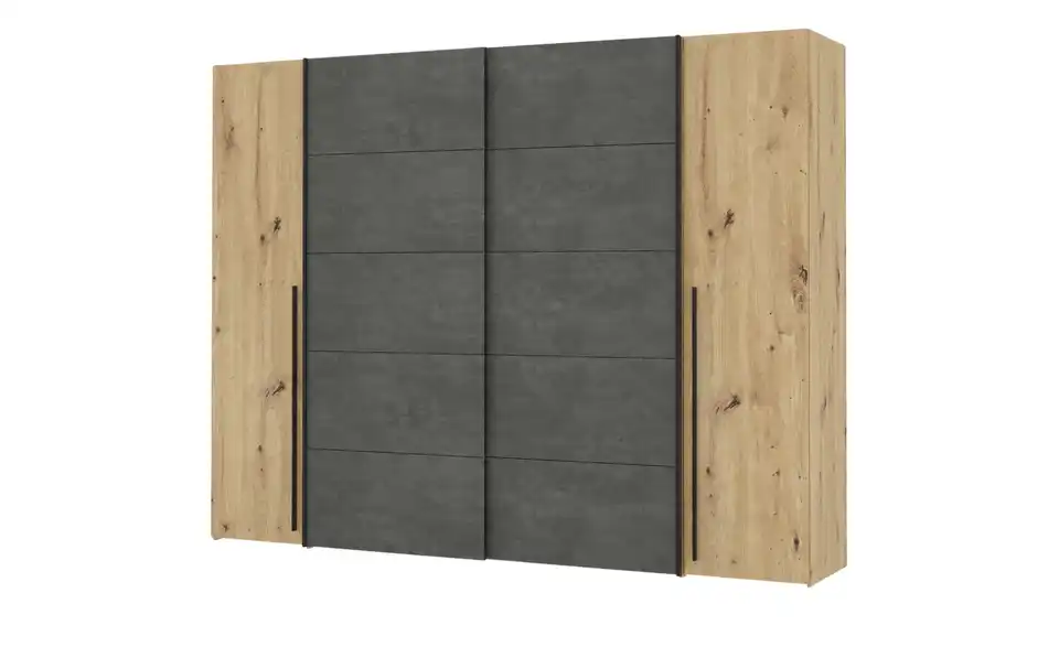 Schwebetürenschrank mit Drehtüren Neath, Perspektive