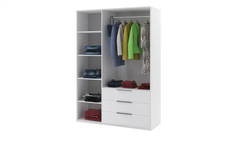 Drehtürenschrank, geöffnet