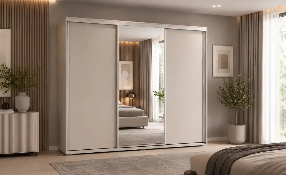 Schwebetürenschrank, in Wohnsituation