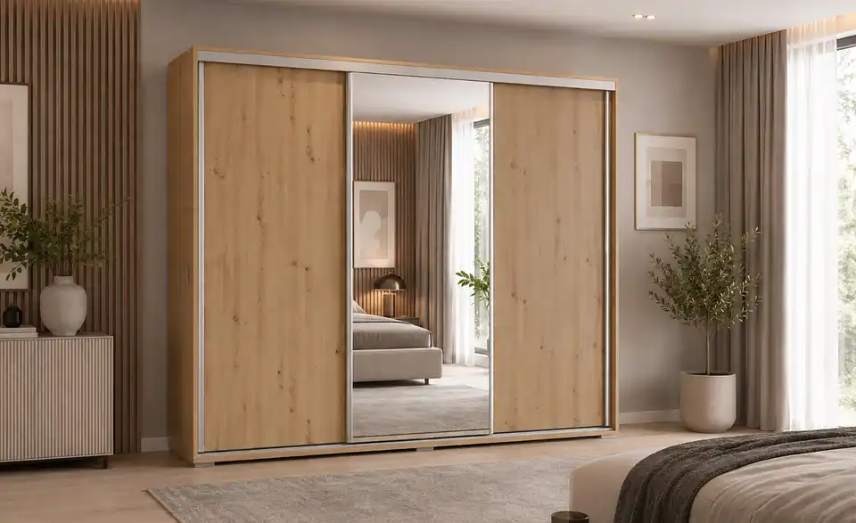 Schwebetürenschrank, in Wohnsituation