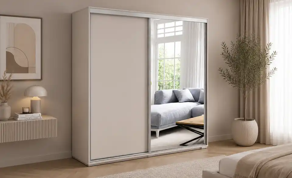 Schwebetürenschrank Abberton, in Wohnsituation